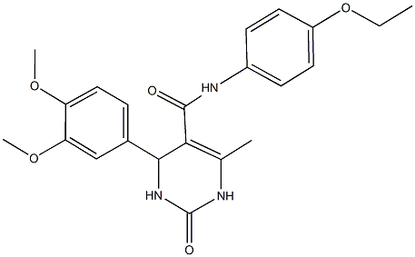 4-(3,4-dimethoxyphenyl)-N-(4-ethoxyphenyl)-6-methyl-2-oxo-1,2,3,4-tetrahydro-5-pyrimidinecarboxamide Struktur