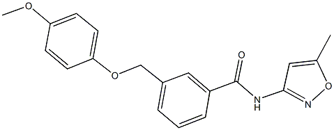 3-[(4-methoxyphenoxy)methyl]-N-(5-methyl-3-isoxazolyl)benzamide Struktur