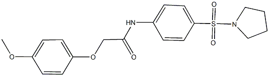 2-(4-methoxyphenoxy)-N-[4-(pyrrolidin-1-ylsulfonyl)phenyl]acetamide Struktur