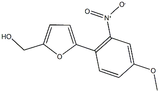 (5-{2-nitro-4-methoxyphenyl}-2-furyl)methanol Struktur