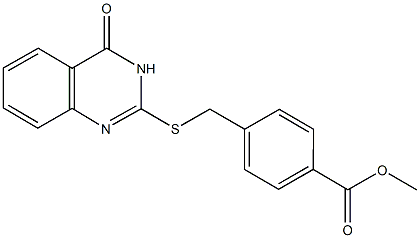 methyl 4-{[(4-oxo-3,4-dihydro-2-quinazolinyl)sulfanyl]methyl}benzoate Struktur