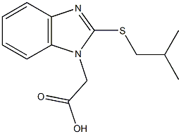 [2-(isobutylsulfanyl)-1H-benzimidazol-1-yl]acetic acid Struktur