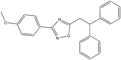 4-[5-(2,2-diphenylethyl)-1,2,4-oxadiazol-3-yl]phenyl methyl ether Struktur