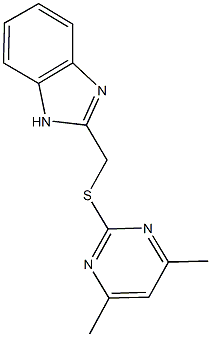 1H-benzimidazol-2-ylmethyl 4,6-dimethylpyrimidin-2-yl sulfide Struktur