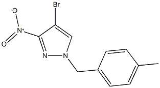 4-bromo-3-nitro-1-(4-methylbenzyl)-1H-pyrazole Struktur