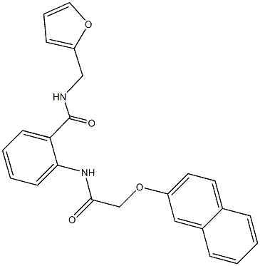 N-(2-furylmethyl)-2-{[(2-naphthyloxy)acetyl]amino}benzamide Struktur