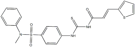 N-methyl-N-phenyl-4-[({[3-(2-thienyl)acryloyl]amino}carbothioyl)amino]benzenesulfonamide Struktur