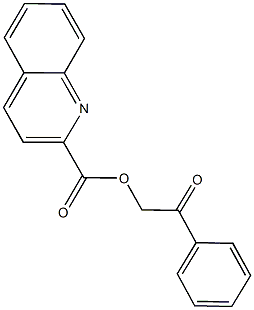 2-oxo-2-phenylethyl 2-quinolinecarboxylate Struktur