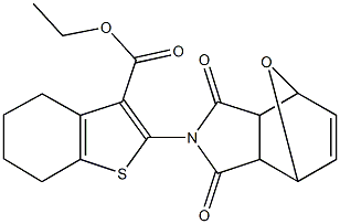 ethyl 2-(3,5-dioxo-10-oxa-4-azatricyclo[5.2.1.0~2,6~]dec-8-en-4-yl)-4,5,6,7-tetrahydro-1-benzothiophene-3-carboxylate Struktur