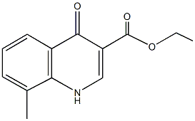 ethyl 8-methyl-4-oxo-1,4-dihydroquinoline-3-carboxylate Struktur