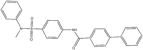 N-{4-[(methylanilino)sulfonyl]phenyl}[1,1'-biphenyl]-4-carboxamide Struktur