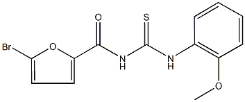 N-(5-bromo-2-furoyl)-N'-(2-methoxyphenyl)thiourea Struktur