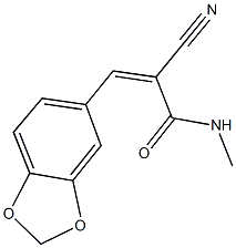 3-(1,3-benzodioxol-5-yl)-2-cyano-N-methylacrylamide Struktur