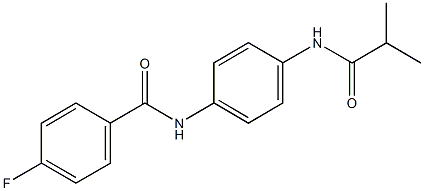 4-fluoro-N-[4-(isobutyrylamino)phenyl]benzamide Struktur