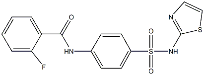 2-fluoro-N-{4-[(1,3-thiazol-2-ylamino)sulfonyl]phenyl}benzamide Struktur