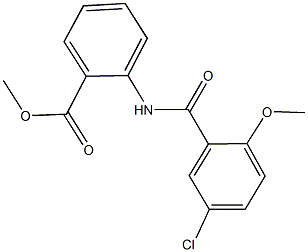 methyl 2-[(5-chloro-2-methoxybenzoyl)amino]benzoate Struktur