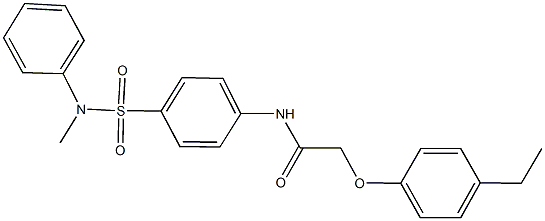 2-(4-ethylphenoxy)-N-{4-[(methylanilino)sulfonyl]phenyl}acetamide Struktur