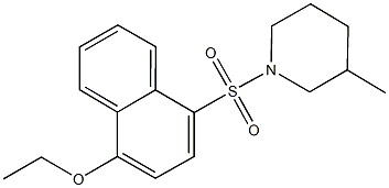 ethyl 4-[(3-methyl-1-piperidinyl)sulfonyl]-1-naphthyl ether Struktur