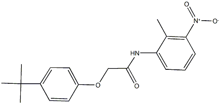 2-(4-tert-butylphenoxy)-N-{3-nitro-2-methylphenyl}acetamide Struktur