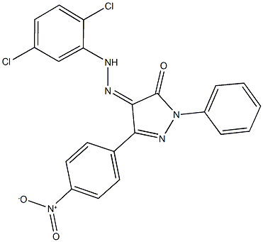 3-{4-nitrophenyl}-1-phenyl-1H-pyrazole-4,5-dione 4-[(2,5-dichlorophenyl)hydrazone] Struktur