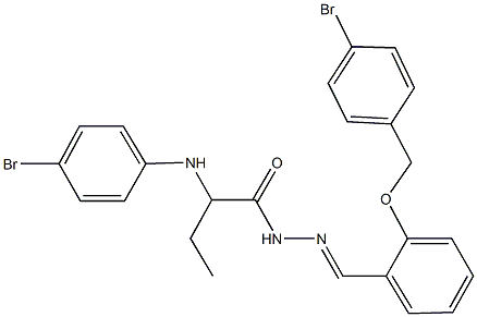 2-(4-bromoanilino)-N'-{2-[(4-bromobenzyl)oxy]benzylidene}butanohydrazide Struktur