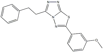 methyl 3-[3-(2-phenylethyl)[1,2,4]triazolo[3,4-b][1,3,4]thiadiazol-6-yl]phenyl ether Struktur