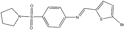 N-[(5-bromo-2-thienyl)methylene]-N-[4-(1-pyrrolidinylsulfonyl)phenyl]amine Struktur