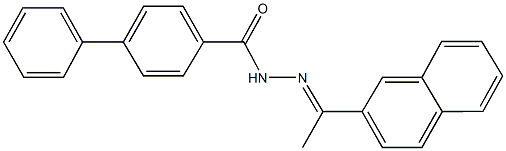 N'-[1-(2-naphthyl)ethylidene][1,1'-biphenyl]-4-carbohydrazide Struktur