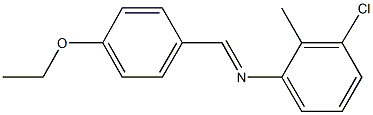 3-chloro-N-(4-ethoxybenzylidene)-2-methylaniline Struktur