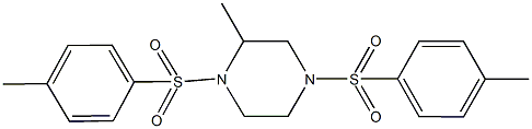 2-methyl-1,4-bis[(4-methylphenyl)sulfonyl]piperazine Struktur