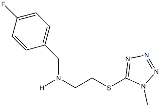 N-(4-fluorobenzyl)-N-{2-[(1-methyl-1H-tetraazol-5-yl)sulfanyl]ethyl}amine Struktur