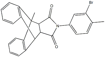 17-(3-bromo-4-methylphenyl)-1-methyl-17-azapentacyclo[6.6.5.0~2,7~.0~9,14~.0~15,19~]nonadeca-2,4,6,9,11,13-hexaene-16,18-dione Struktur