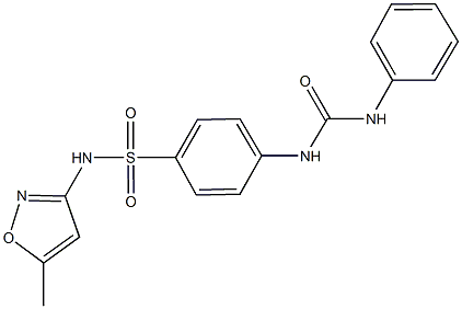 4-[(anilinocarbonyl)amino]-N-(5-methylisoxazol-3-yl)benzenesulfonamide Struktur