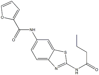 N-[2-(butyrylamino)-1,3-benzothiazol-6-yl]-2-furamide Struktur