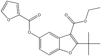 ethyl 2-tert-butyl-5-(2-furoyloxy)-1-benzofuran-3-carboxylate Struktur