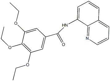 3,4,5-triethoxy-N-(8-quinolinyl)benzamide Struktur