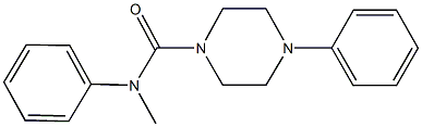 N-methyl-N,4-diphenyl-1-piperazinecarboxamide Struktur