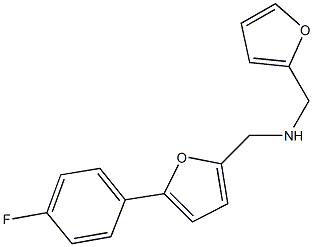 N-{[5-(4-fluorophenyl)-2-furyl]methyl}-N-(2-furylmethyl)amine Struktur