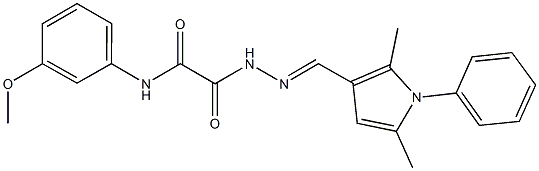 2-{2-[(2,5-dimethyl-1-phenyl-1H-pyrrol-3-yl)methylene]hydrazino}-N-(3-methoxyphenyl)-2-oxoacetamide Struktur