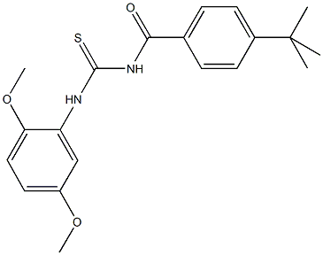 N-(4-tert-butylbenzoyl)-N'-(2,5-dimethoxyphenyl)thiourea Struktur