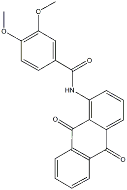 N-(9,10-dioxo-9,10-dihydro-1-anthracenyl)-3,4-dimethoxybenzamide Struktur