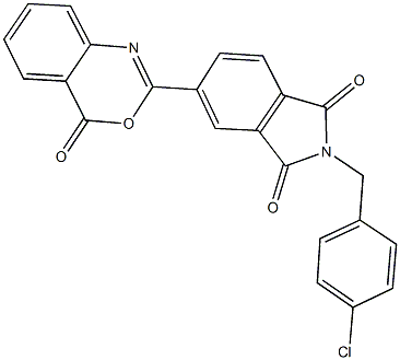 2-(4-chlorobenzyl)-5-(4-oxo-4H-3,1-benzoxazin-2-yl)-1H-isoindole-1,3(2H)-dione Struktur