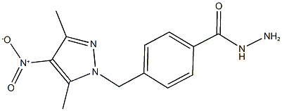 4-({4-nitro-3,5-dimethyl-1H-pyrazol-1-yl}methyl)benzohydrazide Struktur