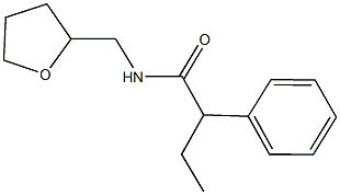 2-phenyl-N-(tetrahydro-2-furanylmethyl)butanamide Struktur