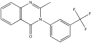 2-methyl-3-[3-(trifluoromethyl)phenyl]-4(3H)-quinazolinone Struktur