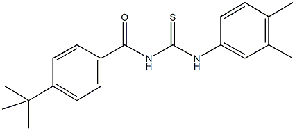 N-(4-tert-butylbenzoyl)-N'-(3,4-dimethylphenyl)thiourea Struktur