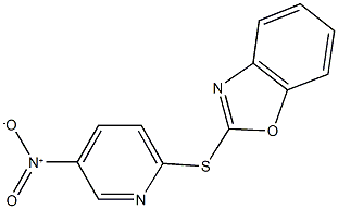 2-({5-nitro-2-pyridinyl}sulfanyl)-1,3-benzoxazole Struktur