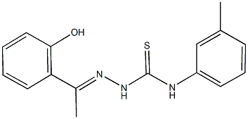 1-(2-hydroxyphenyl)ethanone N-(3-methylphenyl)thiosemicarbazone Struktur