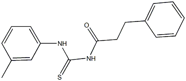 N-(3-methylphenyl)-N'-(3-phenylpropanoyl)thiourea Struktur