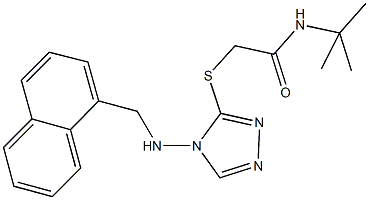 N-(tert-butyl)-2-({4-[(1-naphthylmethyl)amino]-4H-1,2,4-triazol-3-yl}sulfanyl)acetamide Struktur